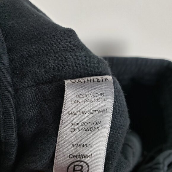 Athleta Farallon Jogger Washed Black Cotton Blend Pull On Pants Womens Size 0 - Picture 8 of 8